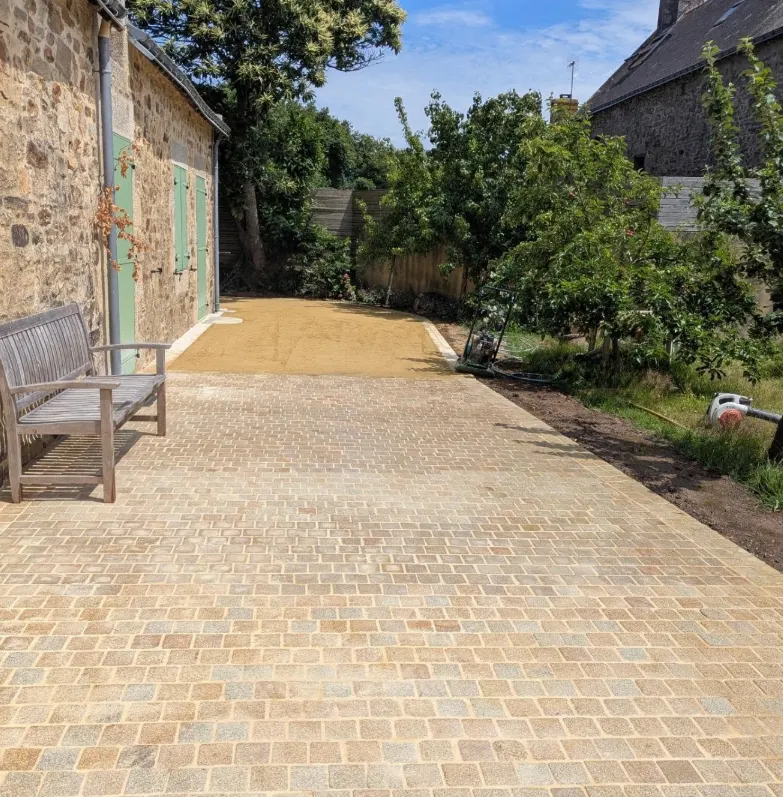 Cour en pavés granit & sable stabilisé - photo 4