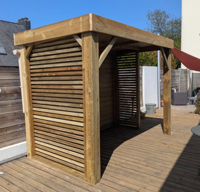 Pergola bois sur mesure - Pays de Lorient (56)