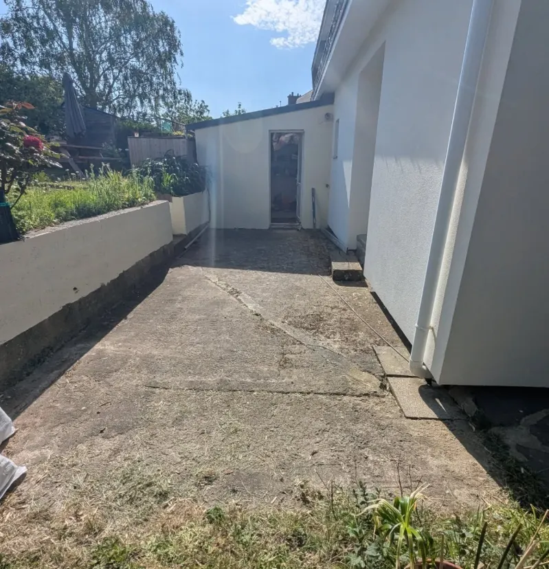 Terrasse en composite sur plots - avant travaux